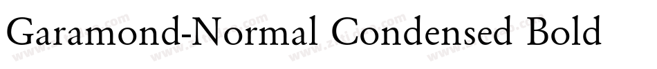 Garamond-Normal Condensed Bold字体转换
